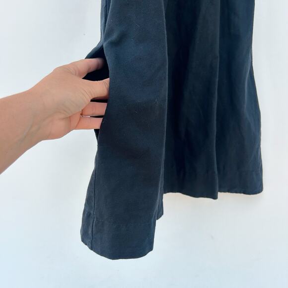 Anine Bing Off The Shoulder Ruffle Cotton Linen Short Mini Dress Small Black - Picture 4 of 8